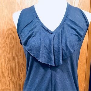 Banana Republic Blue Sleeveless V-Neck Shirt